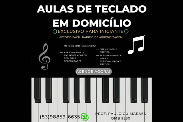 Aulas de Teclado popular em domicílio para crianças e iniciantes!!