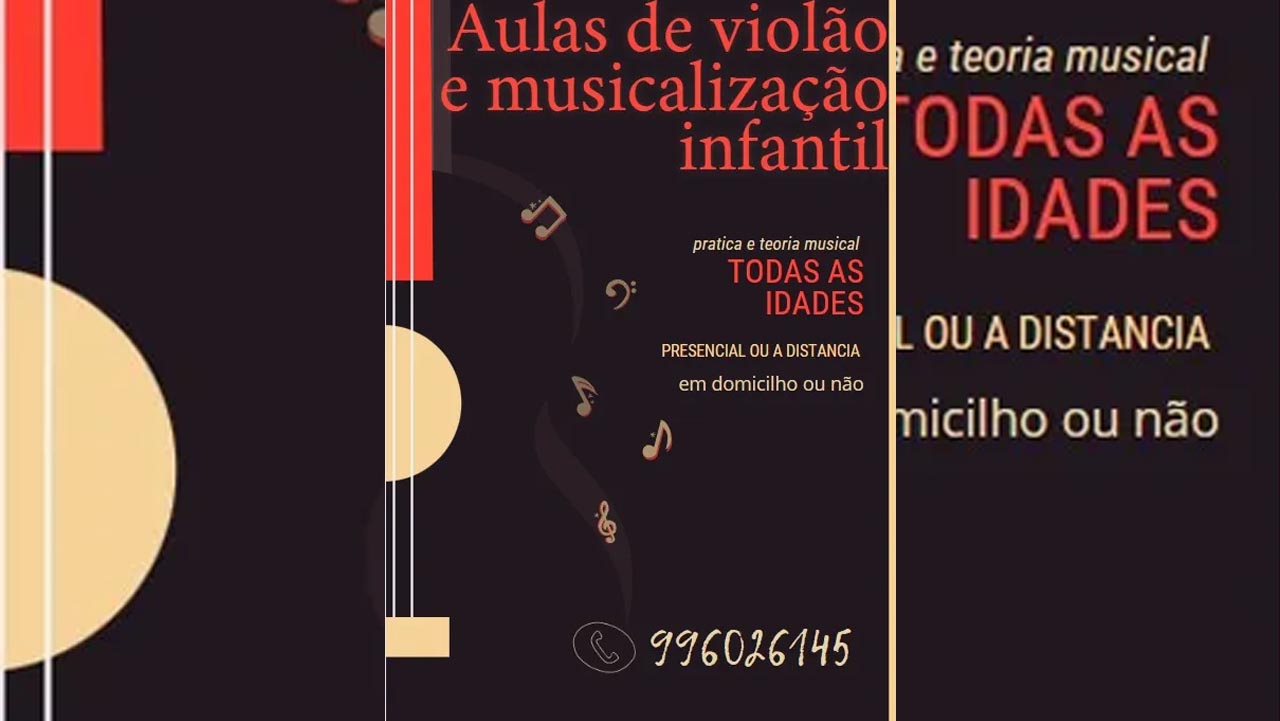 aulas de musicalização ou violão. iniciante ou avançado